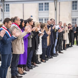 Rima Abdul-Malak, Gabriel Attal, Brigitte Macron, Catherine Colonna - Le président de la République et sa femme lors de l'inauguration de la Cité internationale de la langue française à Villers-Cotterêts. Le 30 octobre 2023 © Gabrielle Cezard / pool / Bestimage