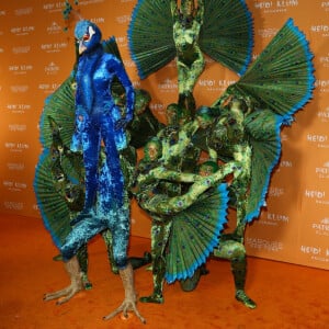 Heidi Klum et son déguisement de paon lors de sa soirée annuelle organisée pour Halloween au club Marquee à New York. Le 31 octobre 2023 à New York