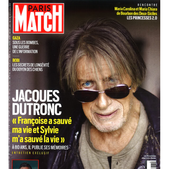 Le chanteur de 80 ans évoque ce sujet dans une longue interview accordée à "Paris Match", dont il fait la couverture
Jacques Dutronc en couverture du numéro du 2 novembre de "Paris Match".
