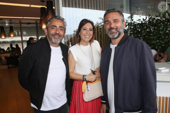 Exclusif - Éric Toledano, Léa Salamé et Olivier Nakache - Déjeuner France TV lors des Internationaux de France de Tennis de Roland Garros 2023 - Jour 15 à Paris le 11 Juin 2023. © Bertrand Rindoff / Bestimage