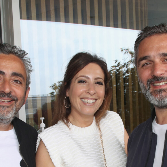 Exclusif - Éric Toledano, Léa Salamé et Olivier Nakache - Déjeuner France TV lors des Internationaux de France de Tennis de Roland Garros 2023 - Jour 15 à Paris le 11 Juin 2023. © Bertrand Rindoff / Bestimage