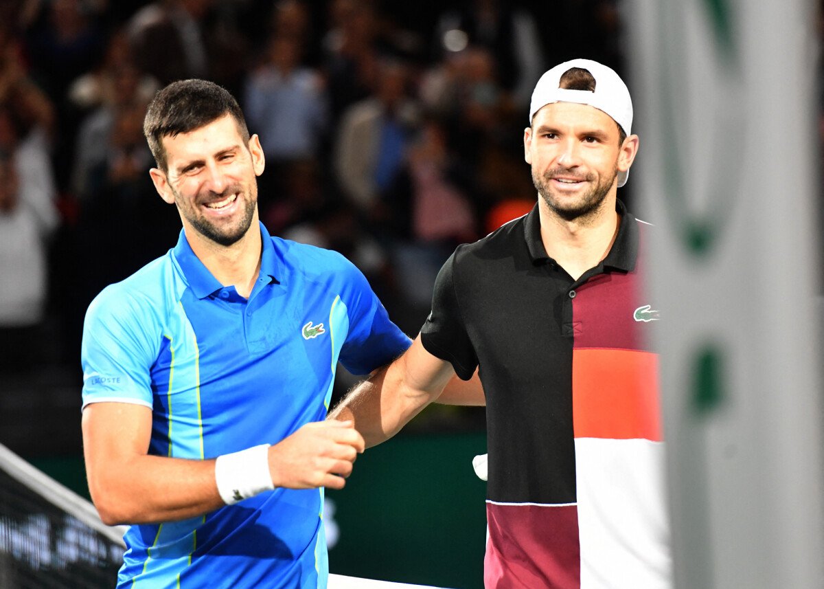 Photo : Novak Djokovic, Grigor Dimitrov - TENNIS - Rolex Paris Bercy ...