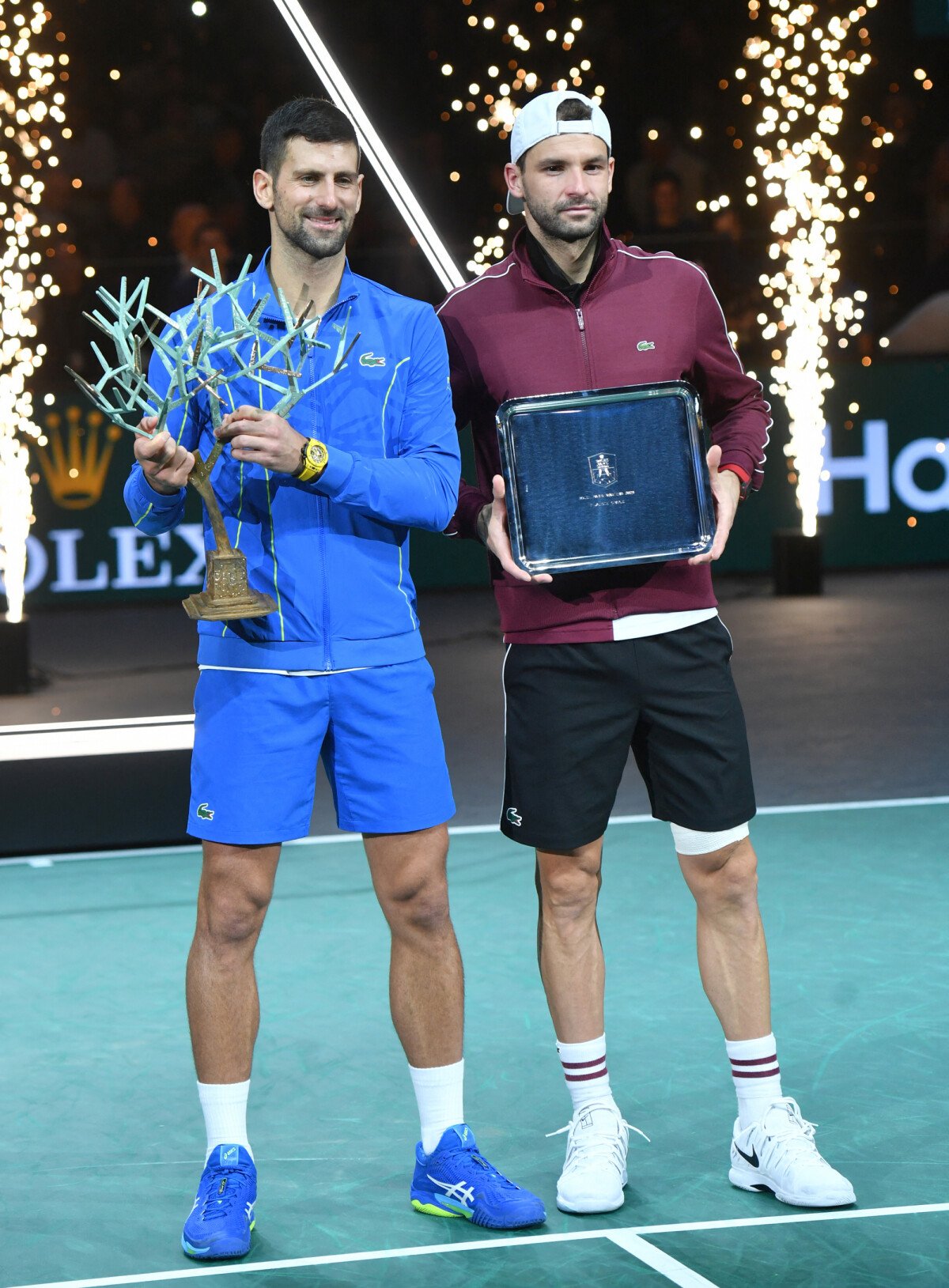 Photo : Novak Djokovic Et Grigor Dimitrov - TENNIS - Rolex Paris Bercy ...