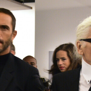 Sébastien Jondeau - Karl Lagerfeld lors du vernissage de son exposition "Karl Lagerfeld, A Visual journey" à la Pinacothèque à Paris, le 15 octobre 2015.