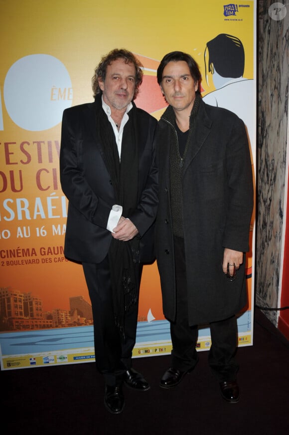 Charles Zrihen  et Yvan Attal lors de l'ouverture du festival du Film d'Israël à Paris le 9 mars 2010