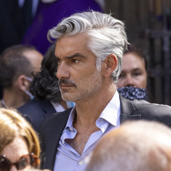 François Vincentelli - Sorties - Obsèques de Jean-Paul Belmondo en l'église Saint-Germain-des-Prés, à Paris le 10 septembre 2021. © Cyril Moreau / Bestimage 