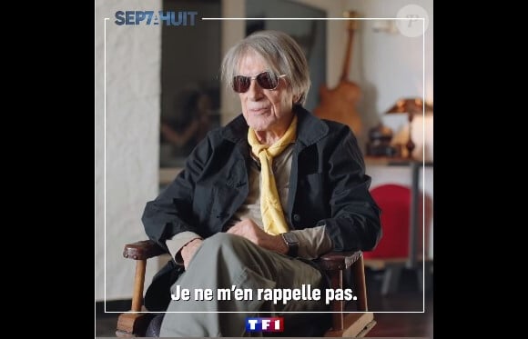 Jacques Dutronc dans l'émission "Sept à Huit" sur TF1.