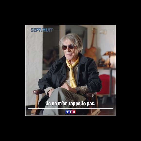 Jacques Dutronc dans l'émission "Sept à Huit" sur TF1.