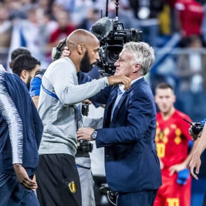 Il côtoie donc plus fréquemment Didier Deschamps désormais
 
Didier Deschamps et Thierry Henry, adjoint de l'entraîneur de l'équipe de Belgique ( tous deux vainqueurs de la coupe du monde 1998 avec l'équipe de France) - La joie de l'équipe de France après sa victoire en demi-finale de la coupe du monde 2018 contre la Belgique à Saint-Pétersbourg le 10 juillet 2018