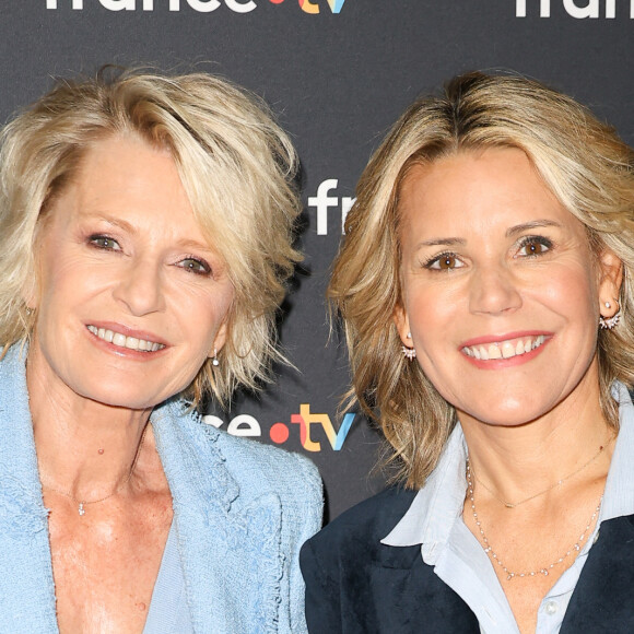 Sophie Davant et Laura Tenoudji-Estrosi - Conférence de presse du Téléthon 2023 à Paris le 15 novembre 2023. © Coadic Guirec/Bestimage