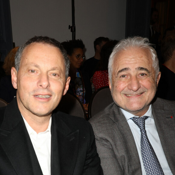 Exclusif - Marc-Olivier Fogiel et Guy Savoy - Remise du prix "Fonds de dotation Line Renaud-Loulou Gasté" pour la recherche médicale à la Maison de la Recherche à Paris le 15 novembre 2023. © Coadic Guirec/Bestimage 