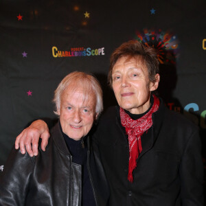 Exclusif - Dave et son compagnon Patrick Loiseau - Célébrités au Concert de Robert Charlebois, " Robert en CharleboisScope " au Grand Rex à Paris France, le 1er Avril 2023. © Bertrand Rindoff / Bestimage 