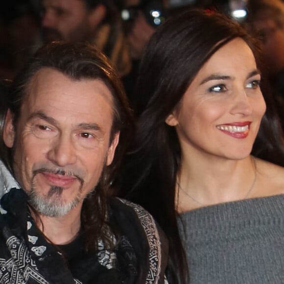 Florent Pagny, sa femme Azucena et leur fille Ael lors de la 15e cérémonie des NRJ Music Awards à Cannes le 14 décembre 2013.