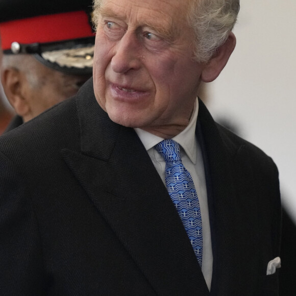 Le roi Charles III d'Angleterre, - Cérémonie de bienvenue du président de la Corée du Sud à Horse Guards Parade à Londres, le 21 novembre 2023. 