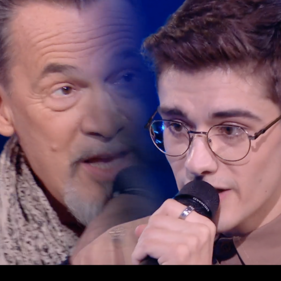 Florent Pagny surprend Axel, sur le titre "Les murs porteurs", lors du prime de la Star Academy. TF1. Le 25 novembre 2023.