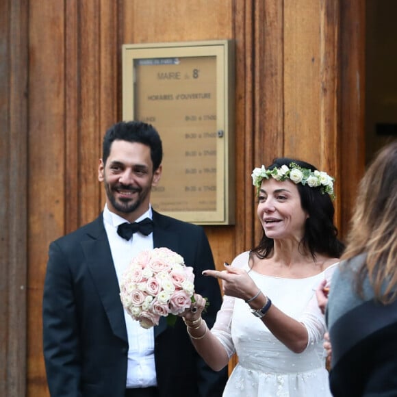 Exclusif - Sonia Sieff - Mariage de Sandra Zeitoun de Matteis et Tomer Sisley à la Mairie du 8ème arrondissement de Paris, en présence de leurs enfants respectifs, Levin, Liv et Dino, de leurs familles et de leurs amis. Le 25 novembre 2017