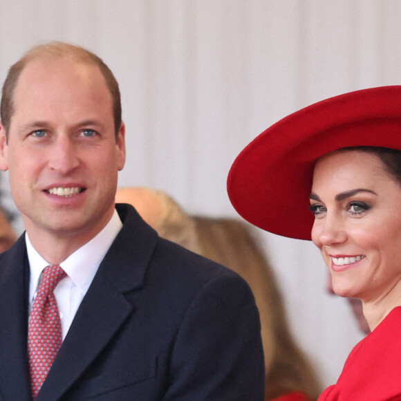 Le prince William et Kate Middleton, princesse de Galles - Cérémonie de bienvenue du président de la Corée du Sud à Horse Guards Parade à Londres, le 21 novembre 2023.