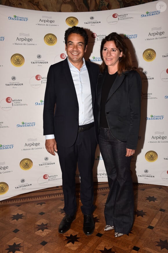 Exclusif - Patrick Cohen et sa femme Alexandra - Dîner de gala caritatif pour l'association Autistes Sans Frontières à l'hôtel Marcel Dassault à Paris, France, le 1er juin 2017. © Rachid Bellak/Bestimage