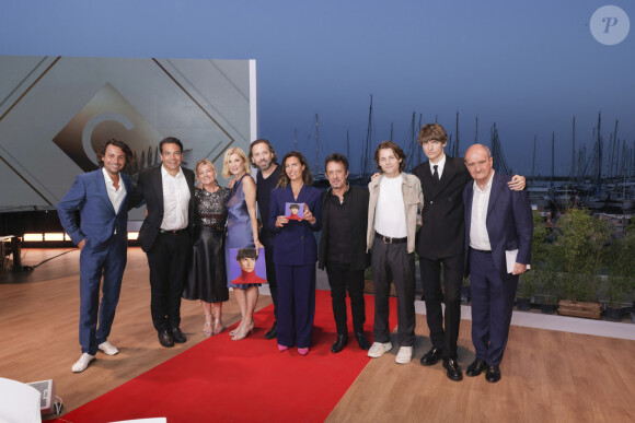 Exclusif - Bertrand Chameroy, Patrick Cohen, Anne-Elisabeth Lemoine, Michèle Laroque, Fred Testot, Alessandra Sublet, Eric Serra, Felix Lefebvre, Pierre de Maire, Pierre Lescure - Emission "C à vous" lors du 76ème Festival International du Film de Cannes le 24 mai 2023. © Jack Tribeca / Bestimage