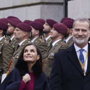 La princesse Leonor, Letizia et Felipe d'Espagne - Séance solennelle d'ouverture des Cortes Generales à Madrid le 29 novembre 2023 © Mike Chicorro/ZUMA Press Wire)