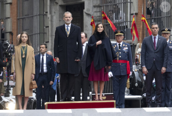 Le roi Felipe VI et la reine Letizia d'Espagne, la princesse Leonor - Séance solennelle d'ouverture des Cortes Generales à Madrid le 29 novembre 2023