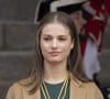 Très classe, elle paraît plus que son âge, elle qui vient de fêter ses 18 ans
Le roi Felipe VI et la reine Letizia d'Espagne, la princesse Leonor - Séance solennelle d'ouverture des Cortes Generales à Madrid le 29 novembre 2023