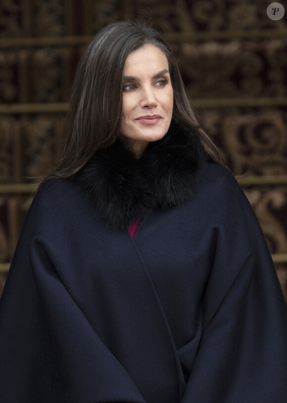La reine Letizia d'Espagne - Séance solennelle d'ouverture des Cortes Generales à Madrid le 29 novembre 2023