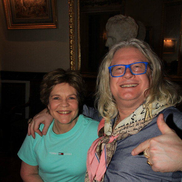 Exclusif - Sabine Paturel, Pierre-Jean Chalençon - Soirée cocktail chez Pierre-Jean de Chalençon au Palais Vivienne à Paris. Le 2 février 2022.
