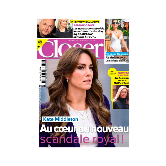 Couverture du magazine "Closer" du vendredi 8 décembre 2023