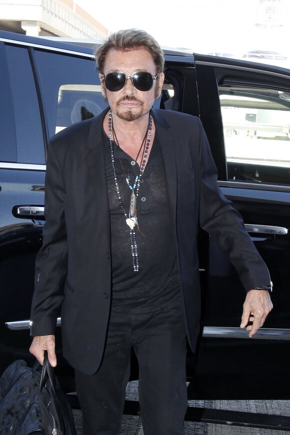 Johnny Hallyday avec sa femme Laeticia, leurs filles Jade et Joy et la grand-mère de Laeticia Elyette Boudou quittent Los Angeles pour Paris le 25 juin 2015. Johnny descend de voiture en forme et répond aux questions des vidéographes américains pendant que la grand-mère de Laeticia prépare une mixture à base de fromage Vache Qui Rit et somnifère pour le pauvre chien Santos qui va passer 12 heures en cage dans la soute du vol transatlantique. Johnny rentre en France pour entamer sa tournée le 2 juillet à Nîmes.