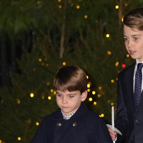 Le prince Louis de Galles, Le prince George de Galles - Traditionnel concert de Noël "Together At Christmas" à l'abbaye de Westminster à Londres le 8 décembre 2023. 