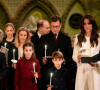 La petite famille n'a pas réagi à cette polémique
Le prince William de Galles, Kate Catherine Middleton, princesse de Galles et leurs enfants, le prince George, la princesse Charlotte et le prince Louis lors du traditionnel concert de Noël "Together At Christmas" en l'abbaye de Westminster à Londres. Le 8 décembre 2023 