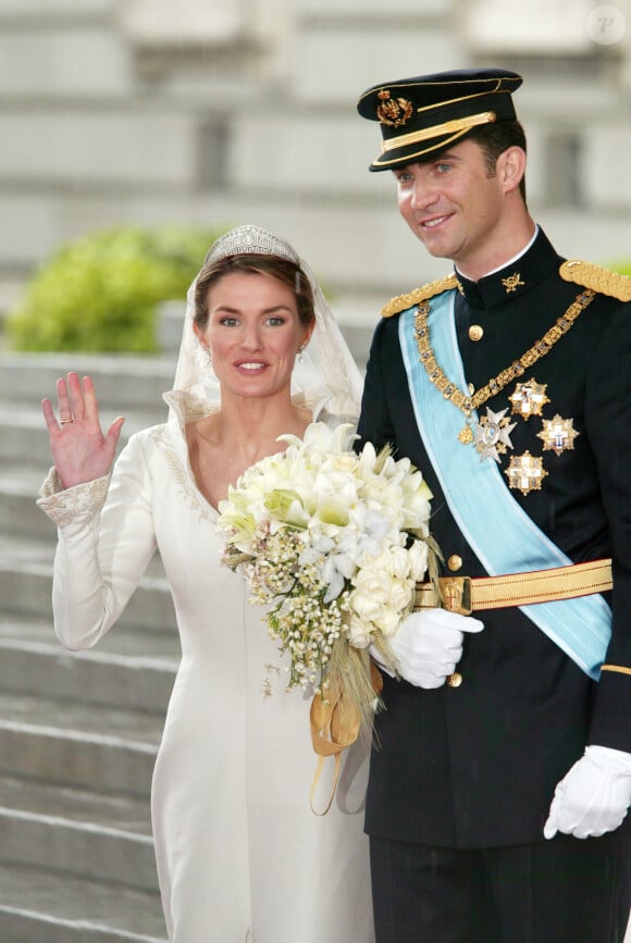Archives - Mariage du prince Felipe d'Espagne et Letizia Ortiz à Madrid. Le 22 mai 2004  Files Photos - Royal wedding of prince Felipe of Spain and Letizia Ortiz in Madrid. On may 22nd 2004 
