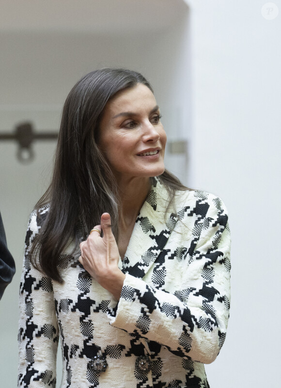 La reine Letizia d'Espagne, à l'inauguration de la Résidence Communautaire, pour personnes atteintes de troubles mentaux, "Hospital del Rey" à Tolède, Espgna, le 30 novembre 2023, 