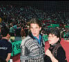 Benjamin Castaldi et sa mère Catherine Allégret à l'Open de Paris à Bercy en 1995.
