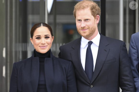 Le prince Harry, duc de Sussex et Meghan Markle, duchesse de Sussex, en visite à New York, le 23 septembre 2021. © Taidgh Barron/Zuma Press/Bestimage 