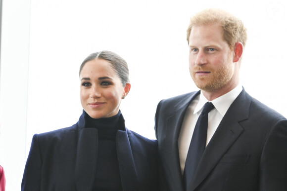 Le prince Harry, duc de Sussex et Meghan Markle, duchesse de Sussex, en visite à New York, le 23 septembre 2021. © Taidgh Barron/Zuma Press/Bestimage 