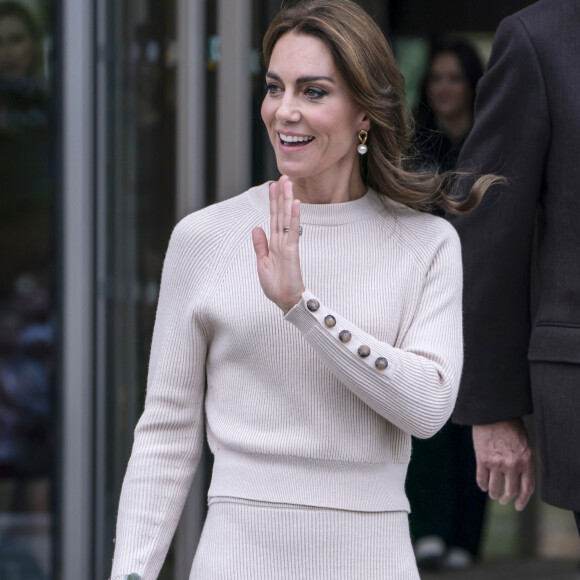 Catherine (Kate) Middleton, princesse de Galles, quitte l'université de Nottingham dans le cadre de la Journée mondiale de la santé, le 11 octobre 2023. 