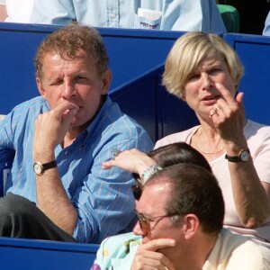 Patrick Poivre d'Arvor et sa femme Véronique - Open de tennis, Monaco.