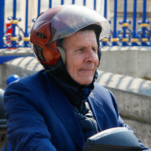 Patrick Poivre d'Arvor - Sorties de l'hommage funèbre à Jacques Perrin aux Invalides à Paris, France, le 29 avril 2022. © Christophe Clovis/Bestimage