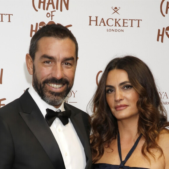 Robert Pires et sa femme Jessica Lemarie - Soirée de gala "Chain of Hope" à Londres le 16 novembre 2018.  2018 Chain of Hope Gala Ball at Old Billingsgate, London on november 16, 2018.