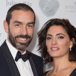 Robert Pirès et sa femme Jessica Lemarie à la soirée de Chain of Hope à l’hôtel Grosvenor House à Londres, le 18 novembre 2016