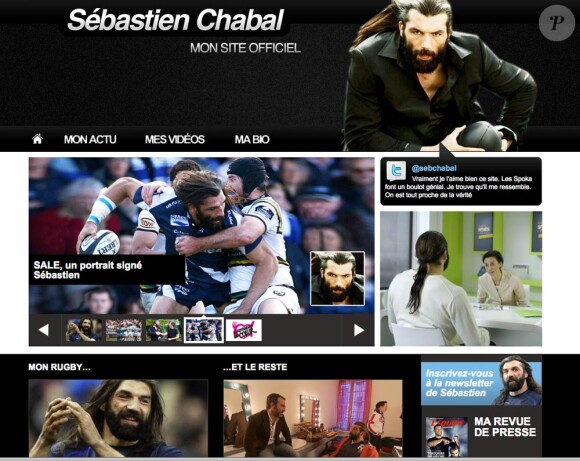 Sébastien Chabal a lancé son site Internet officiel le 11 mars 2010