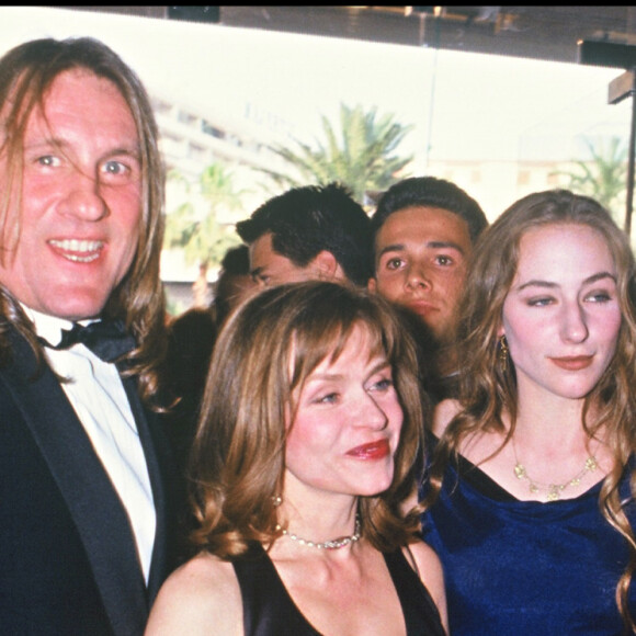 Gérard Depardieu, Elisabeth et leurs enfants Guillaume et Julie au Festival de Cannes 1992