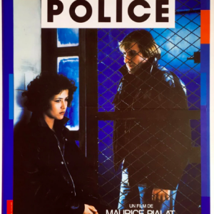 Affiche du film "Police" dans lequel Sophie Marceau et Gérard Depardieu se donnent la réplique