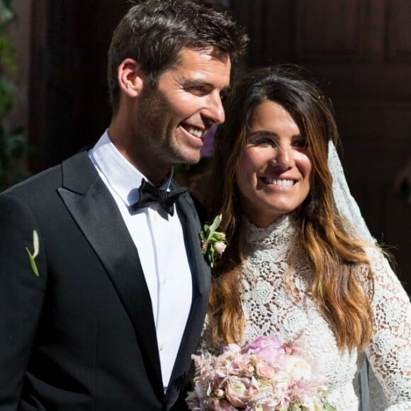 Son mari "formidable" Yoann Gourcuff
Exclusif - Arrivées et sorties du mariage religieux de Karine Ferri et Yoann Gourcuff à l'église de La Motte, France.