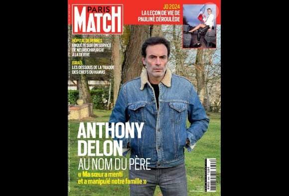 Retrouvez l'interview d'Anthony Delon dans le magazine Paris Match du 4 janvier 2024.