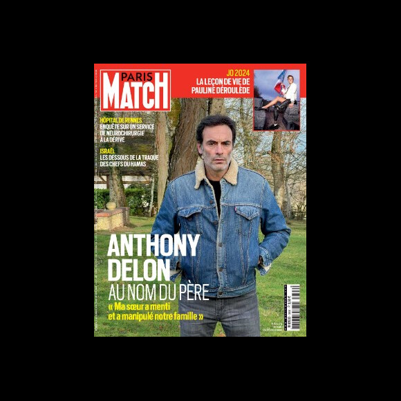 Retrouvez l'interview d'Anthony Delon dans le magazine Paris Match du 4 janvier 2024.