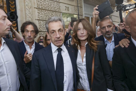 Nicolas Sarkozy, Carla Bruni-Sarkozy - Manifestation en soutien à Israël suite aux attentats du Hamas le 7 octobre 2023. © Jack Tribeca / Bestimage