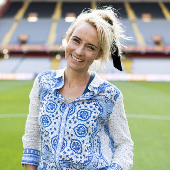 Exclusif - Élodie Gossuin - 3ème édition de la rencontre de football caritative "Match des héros" entre le "RC Lens Légendes" et "L'équipe Unicef" au stade Bollaert-Delelis à Lens le 6 juin 2023. © Pierre Perusseau / Bestimage